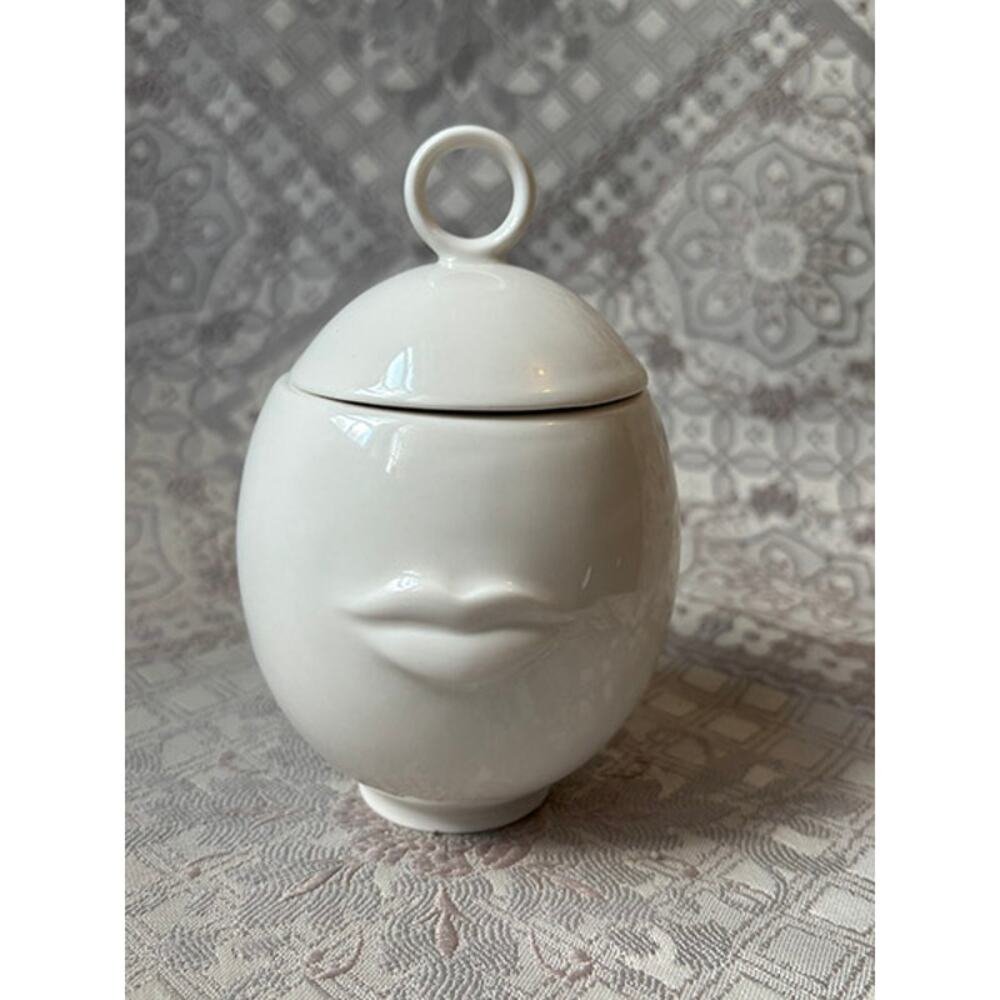Jonathan Adler Muse White Lidded Sugar Bowl